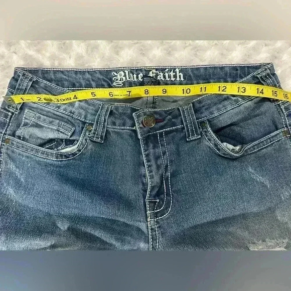 Blue Faith Women’s Skinny Distressed Blue Jeans - Picture 11 of 14